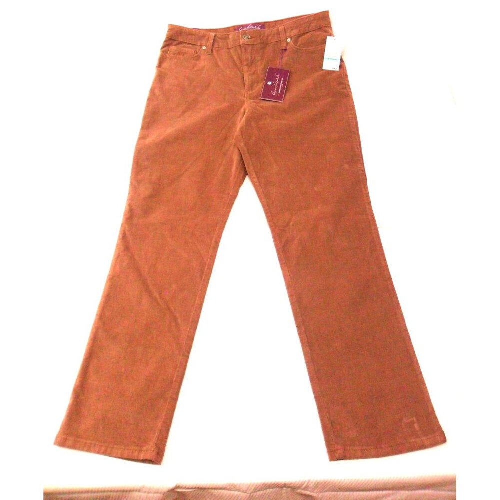 NWT Gloria Vanderbilt Amanda Slim Leg Jeans Smokey Mocha Size 16 Average Flex St